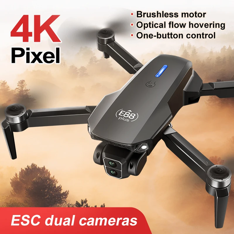 새로운 E88 Plus 쿼드콥터 드론: 90 °   전 - Drone Battery Case 리뷰 및 가격
