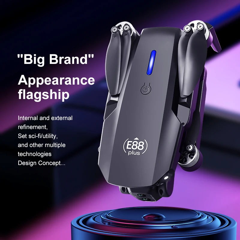 새로운 E88 Plus 쿼드콥터 드론: 90 °   전 - Drone Battery Case 리뷰 및 가격